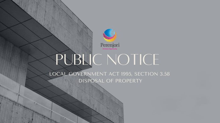 Public Notice - Disposal of Shire Properties