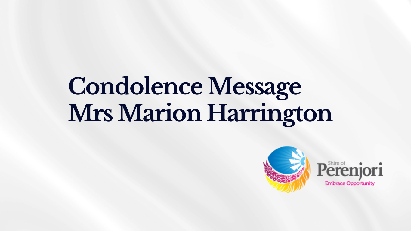 Condolence Message - Mrs Marion Harrington