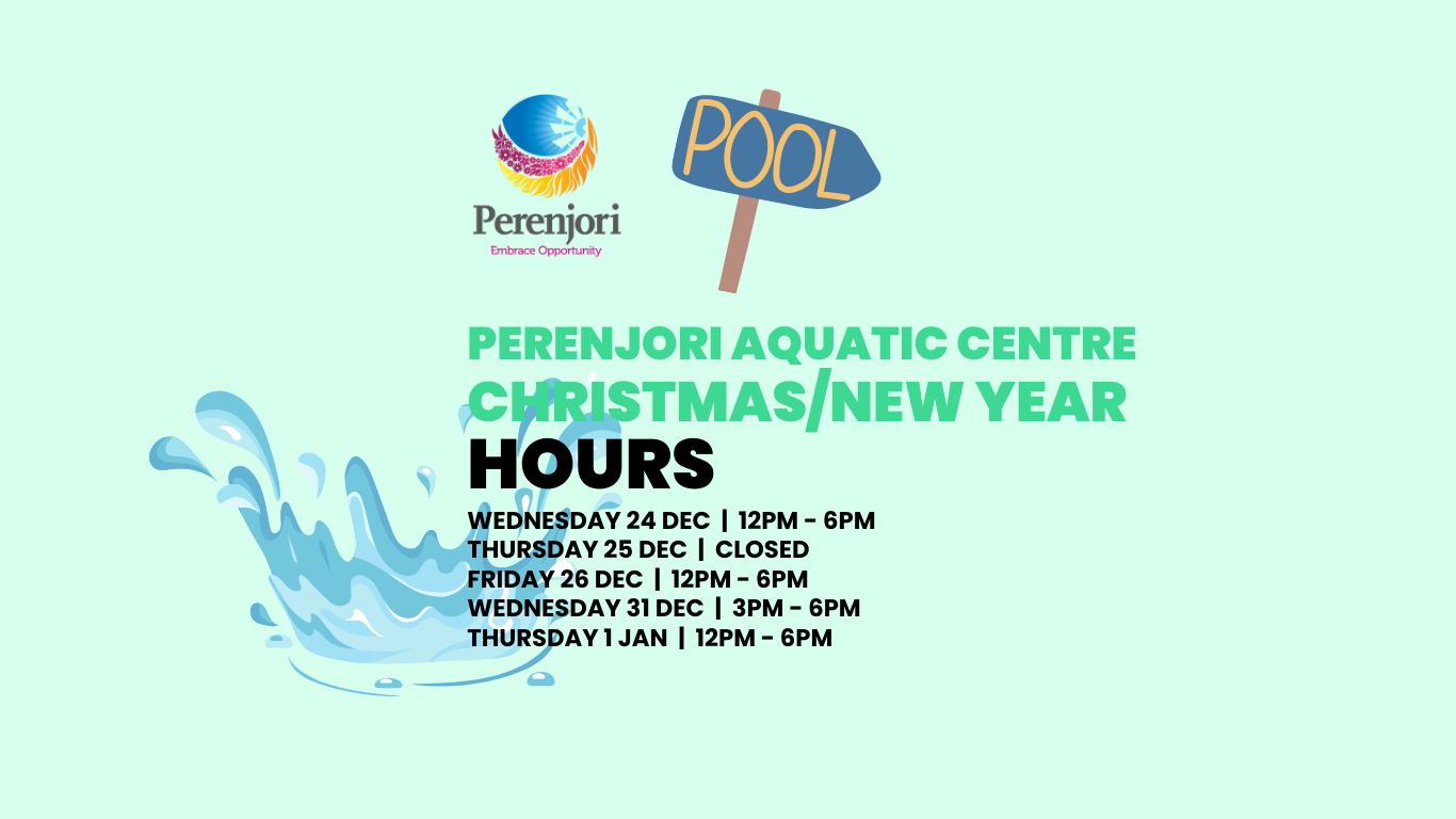 Perenjori Aquatic Centre Christmas/New Year Opening Hours